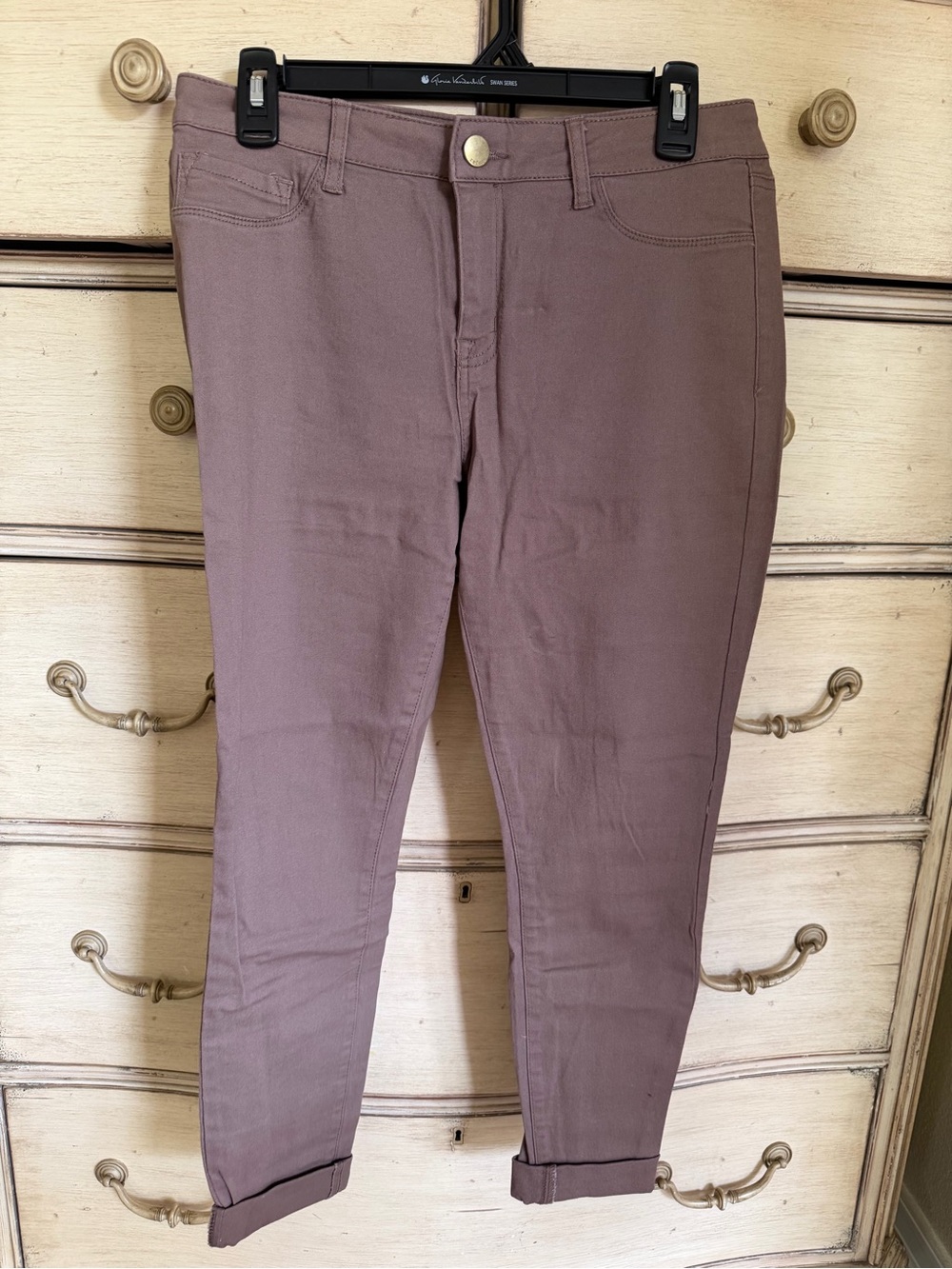 refuge Dusty Mauve High-Rise Skinny Jeans